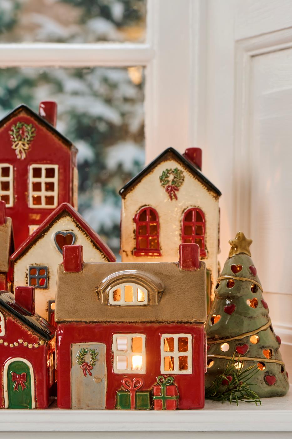 Danska julhus till värmeljus julklappar