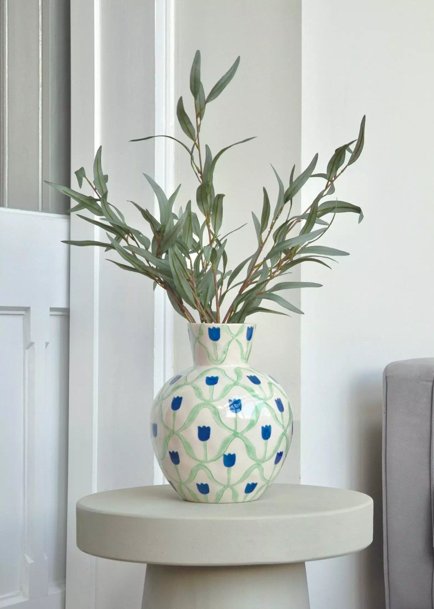 Vase Blaue Tulpen
