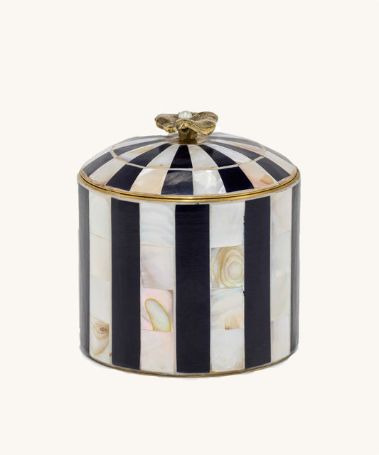 Zoey ask med blomma navy