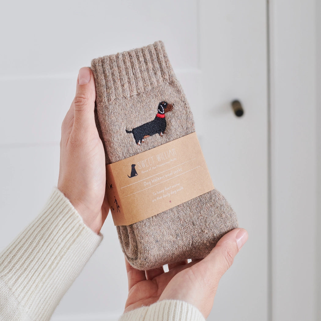 Strumpor med broderad hund - Tax