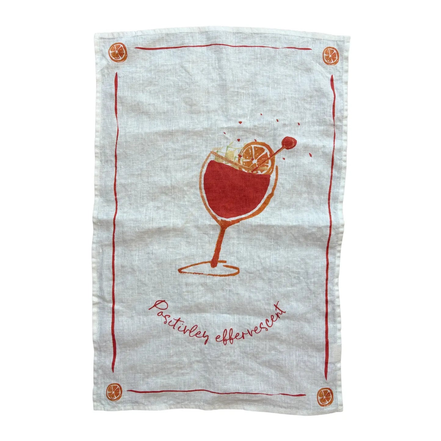 Kökshandduk linne - Aperol Spritz