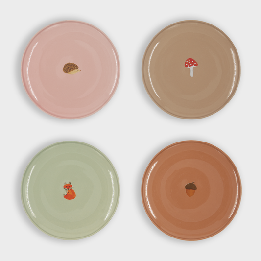 Tallrikar 4-pack Forest