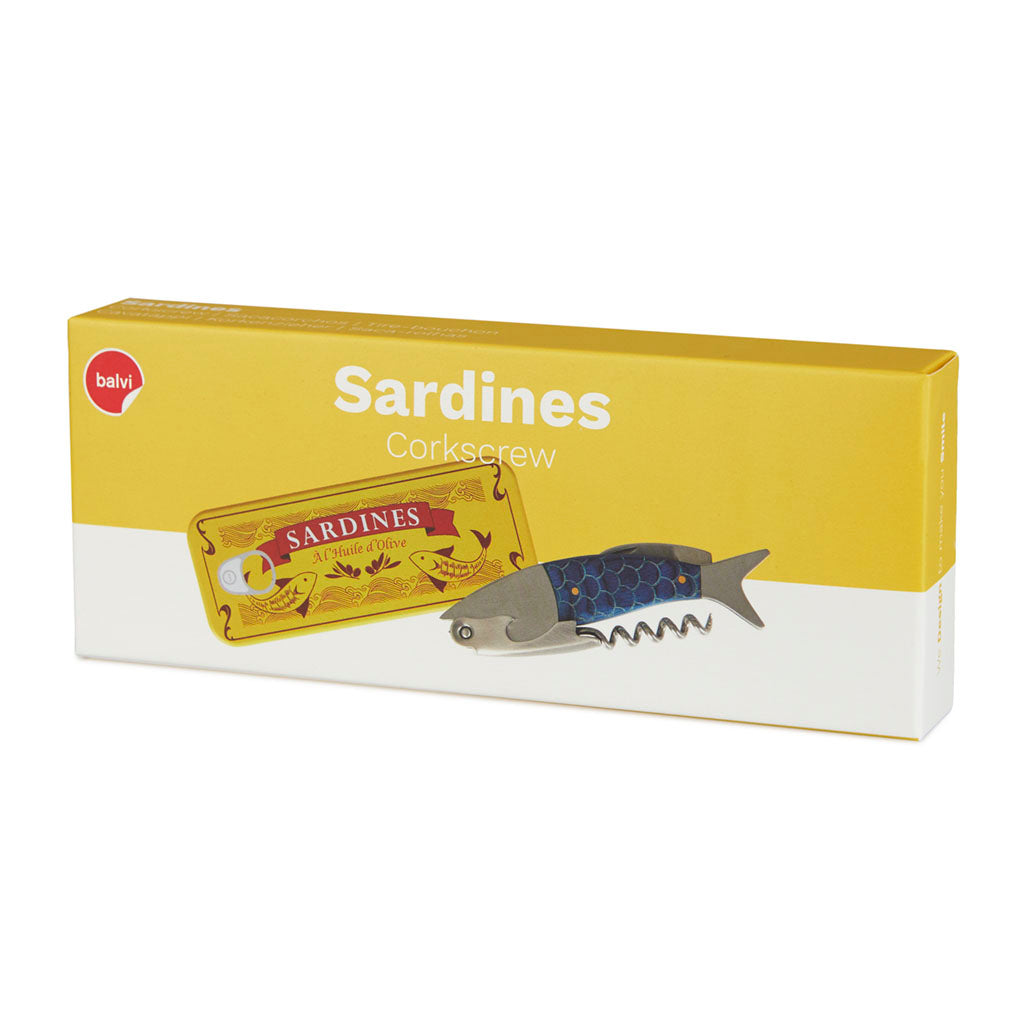 Korkskruv i sardinburk