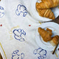 Kökshandduk linne - Croissants