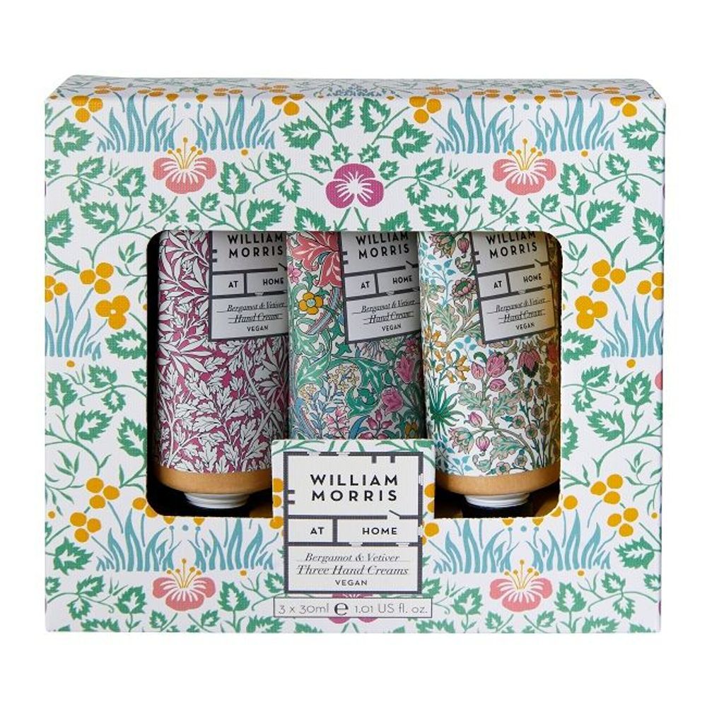 William Morris 3 x Handcreme Geschenkset Bergamotte Vetiver