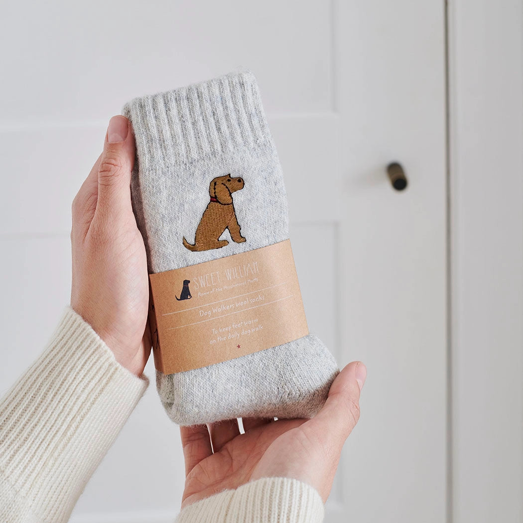 Strumpor med broderad hund - Cocker Spaniel