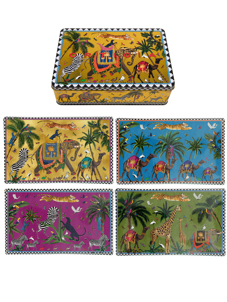 Plåtask med glasfat Ortigia Flying Tiger