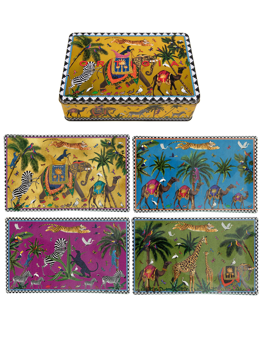 Plåtask med glasfat Ortigia Flying Tiger