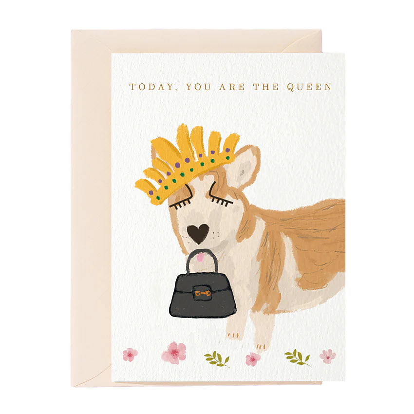 Kort med Corgi queen