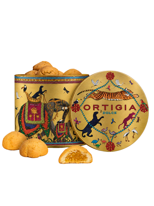 Ortigia Sicilia mandarinkakor i plåtburk