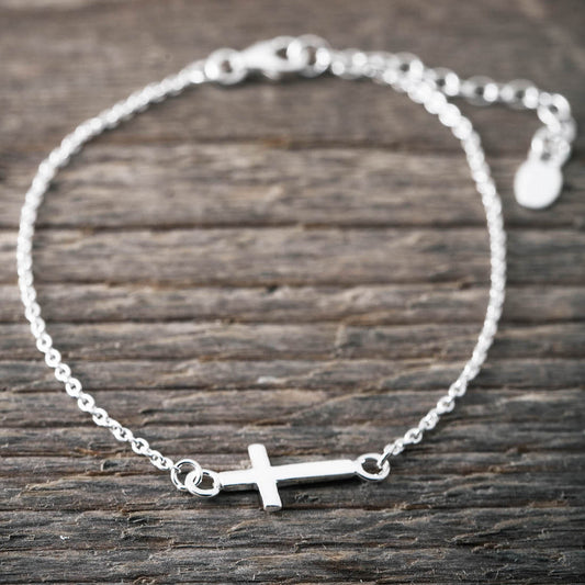 Armband kors silver