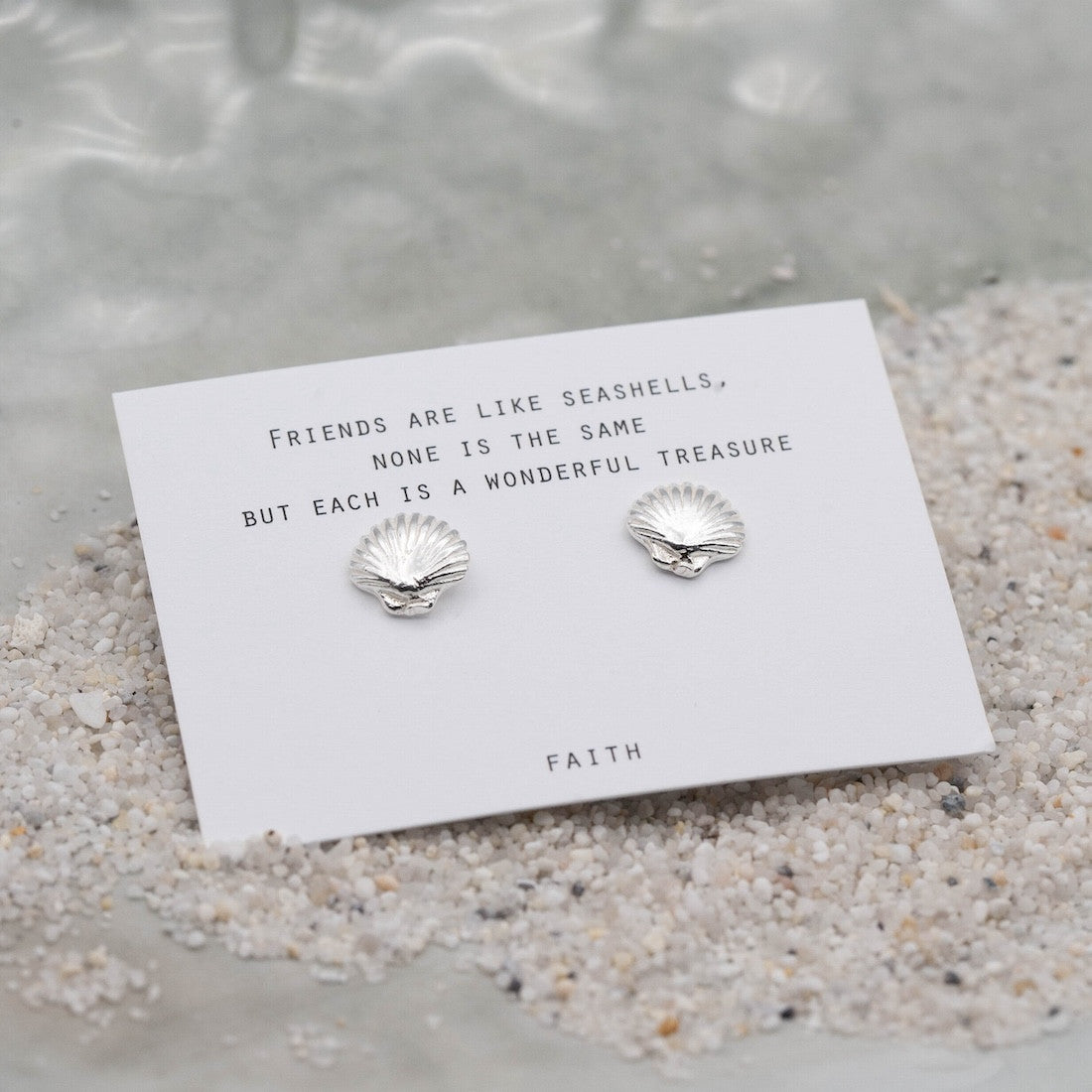 Ohrringe aus Sterlingsilber, Muschel