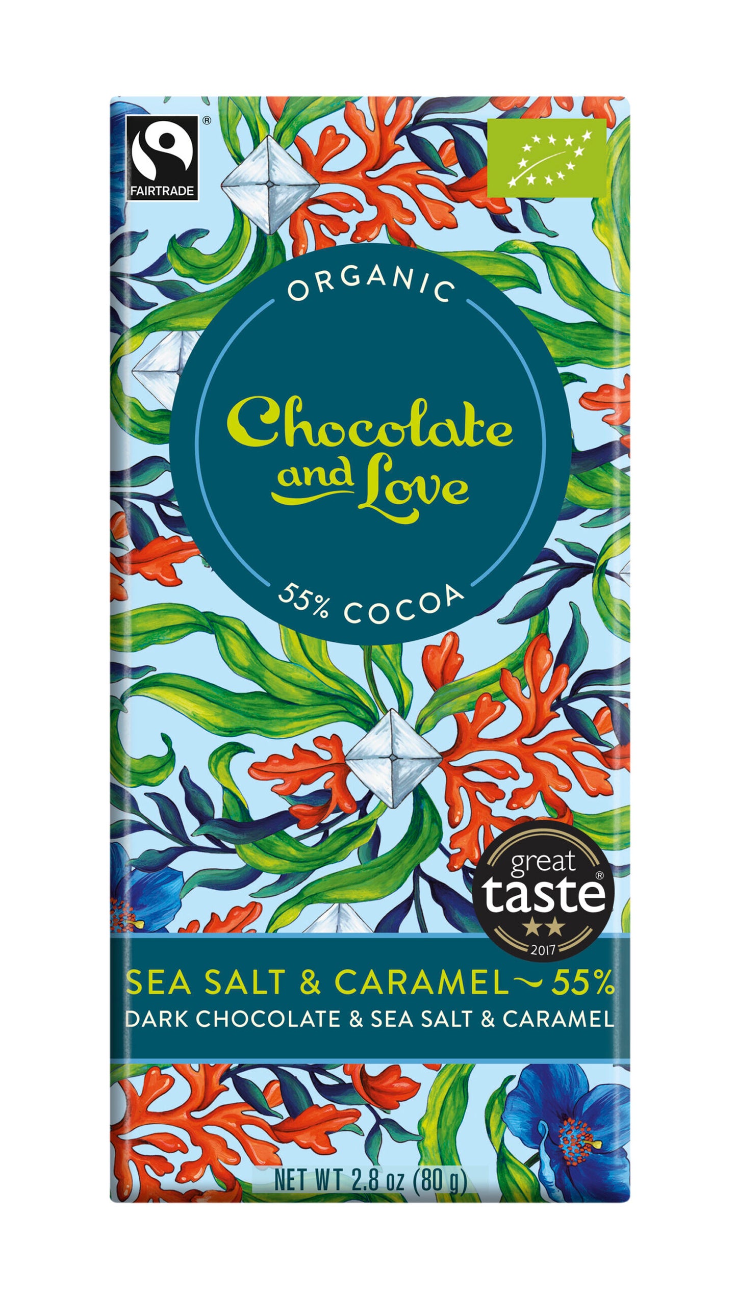 Choklad Mörk 55% Seasalt & caramel